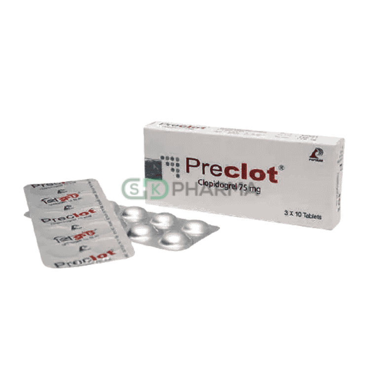 Preclot Tablet 75 mg (Clopidogrel Bisulphate)