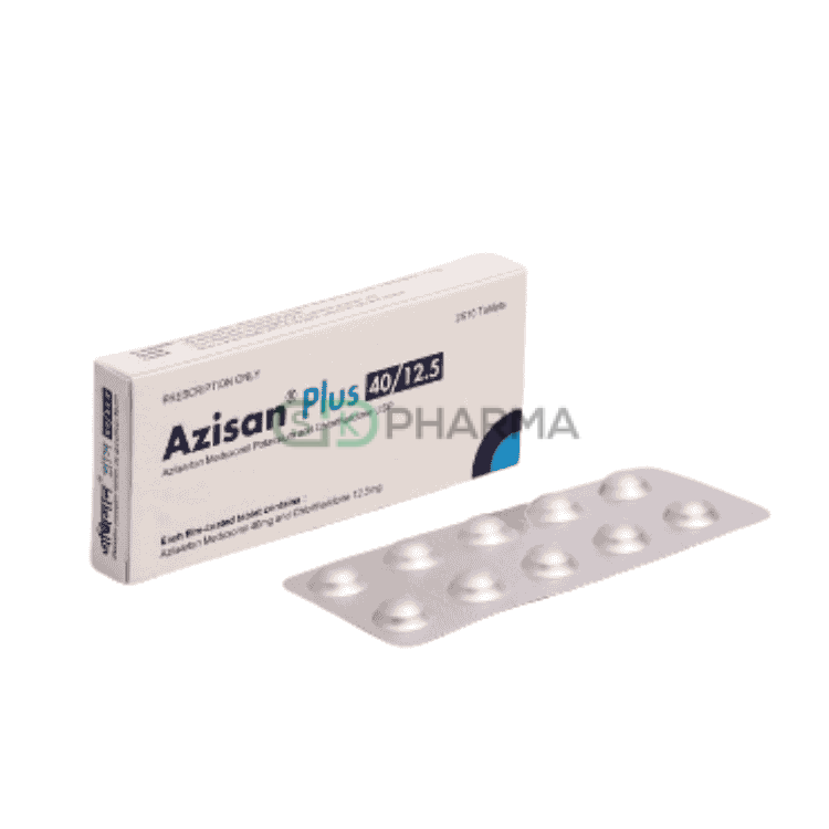 Azisan Plus Tablet 40 mg + 12.5 mg (Azilsartan Medoxomil + Chlorthalidone)