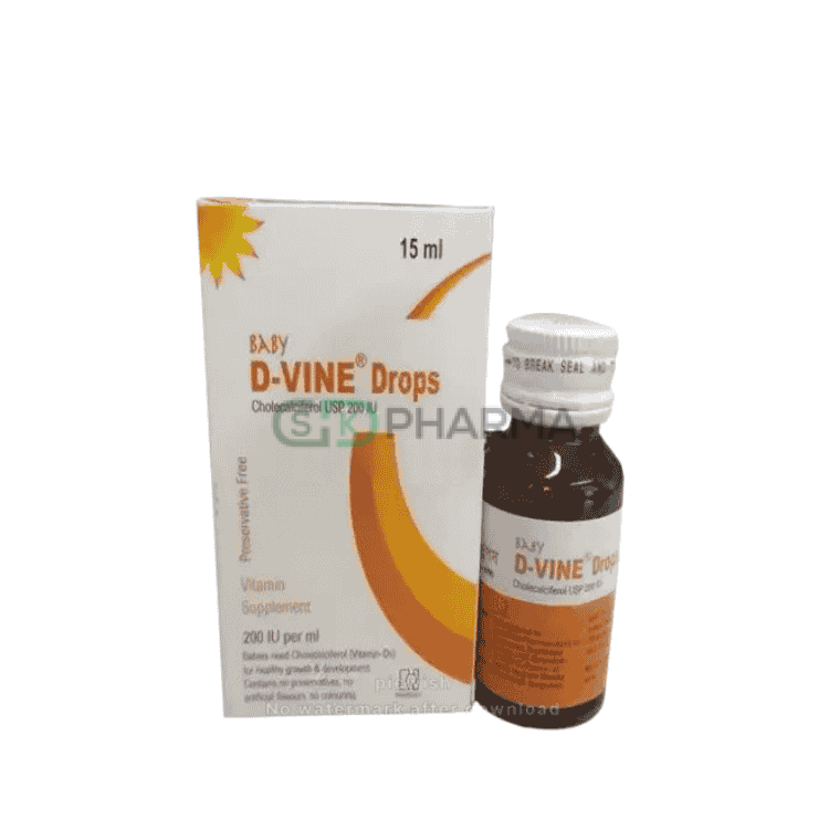 D-Vine Pediatric Drop 200 IU/ml (Cholecalciferol [Vitamin D3])