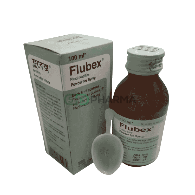 Flubex Suspension 125 mg/5 ml (Flucloxacillin Sodium)