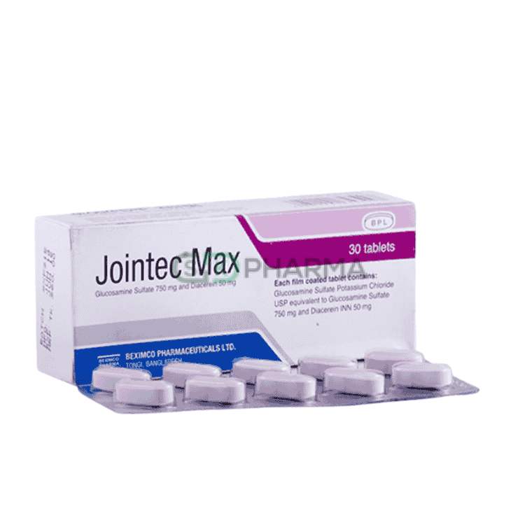 Jointec Max Tablet 750 mg+50 mg (Glucosamine Sulfate + Diacerein)