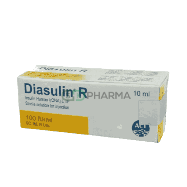 Diasulin R Injection 100 IU/ml (Insulin Human [rDNA])