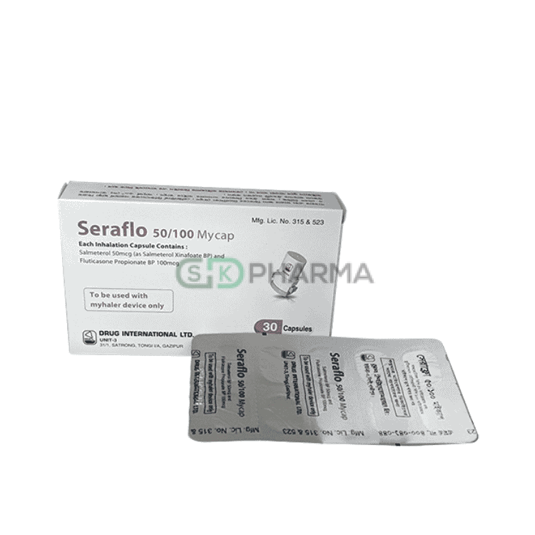 Seraflo Inhalation Capsule 50 mcg+100 mcg (Salmeterol + Fluticasone Propionate)