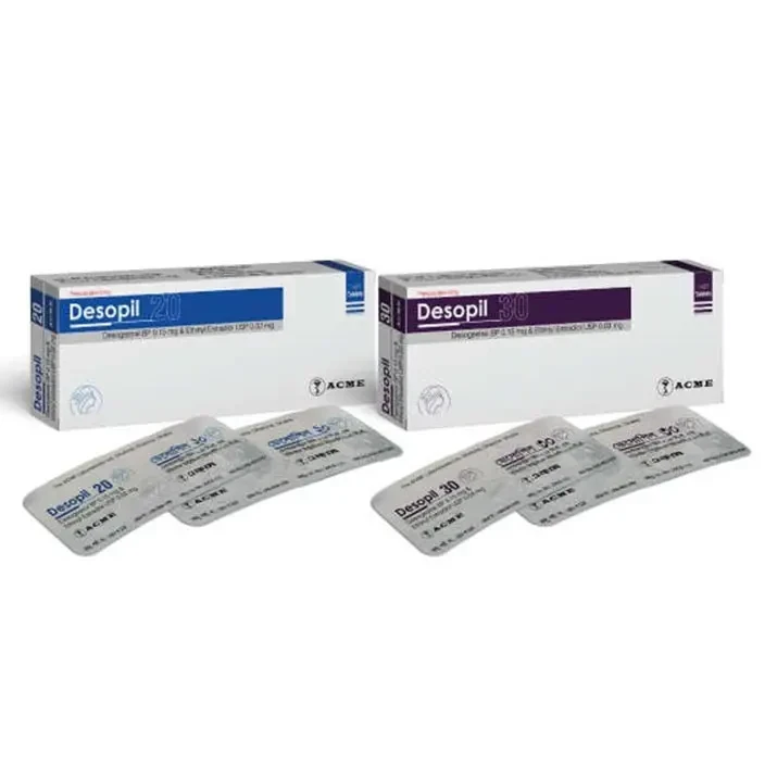Desopil 30 Tablet (21 tablet pack), Ethinyl Estradiol + Desogestrel 0.03 mg+0.15 mg