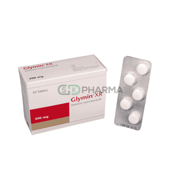 Glymin XR Tablet 500 mg Metformin Hydrochloride)