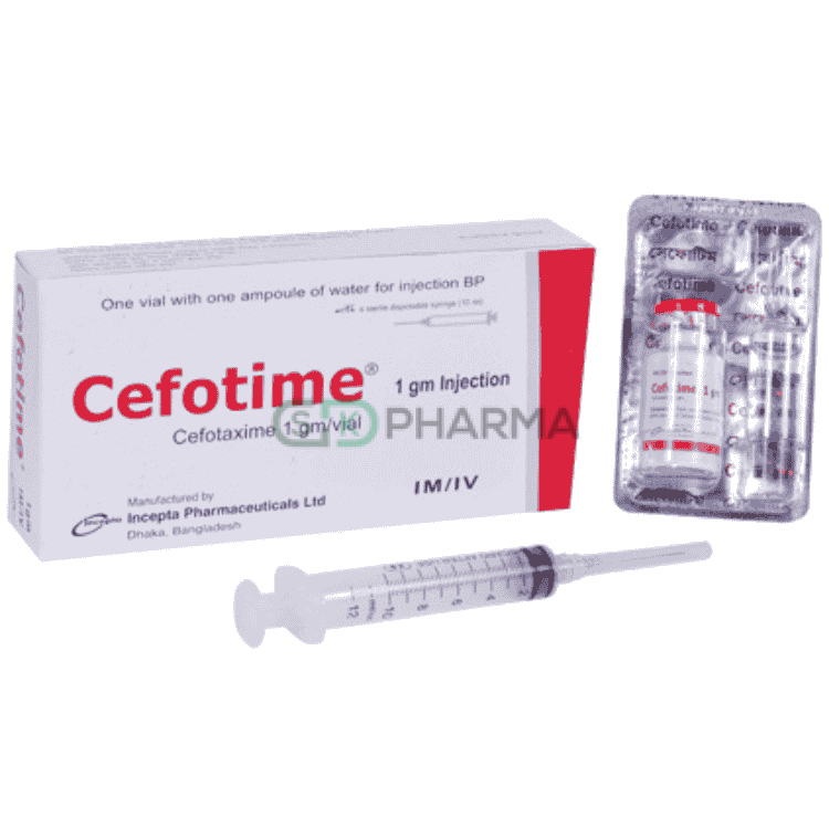 Cefotime Injection 1 gm/10 ml (Cefotaxime)