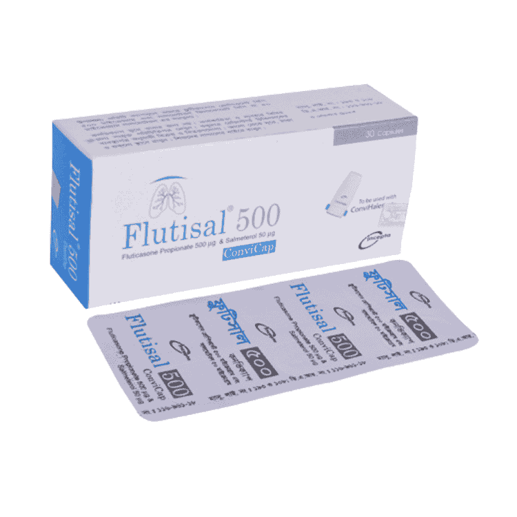 Flutisal Inhalation Capsule 50 mcg+500 mcg (Salmeterol + Fluticasone Propionate)