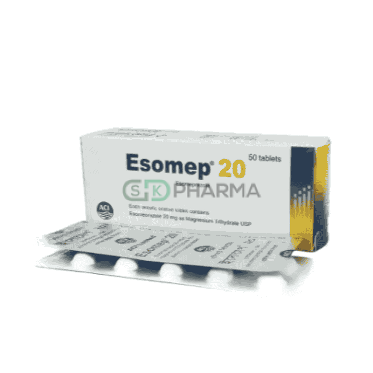 Esomep Tablet 20 mg (Esomeprazole)