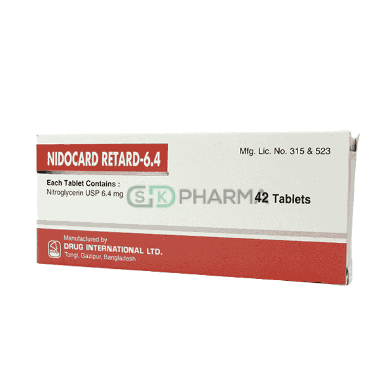 Nidocard Retard Tablet 6.4 mg (Nitroglycerin)