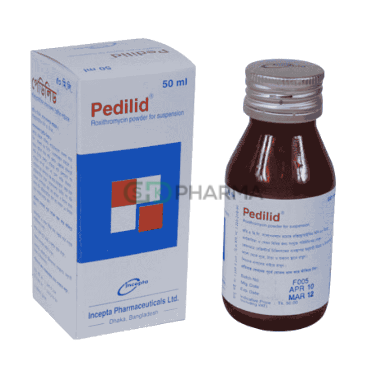 Pedilid Powder for Suspension 50 mg/5 ml (Roxithromycin)