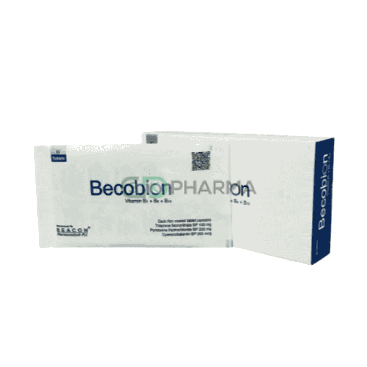 Becobion Tablet 100 mg+200 mg+200 mcg (Vitamin B1, B6 & B12)