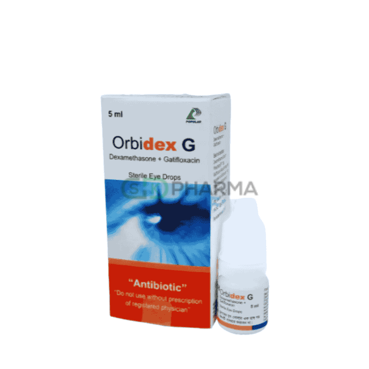 Orbidex G Eye Drop 0.3%+0.1% (Gatifloxacin + Dexamethasone)