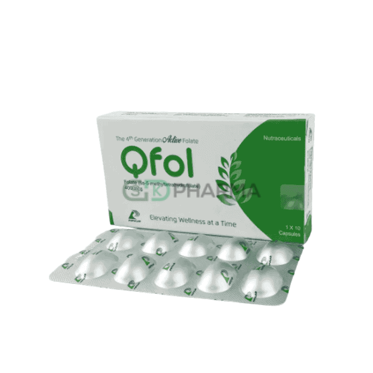 Qfol Capsule 400 mcg (6s-5-Methyltetrahydrofolate [Bio-Active Folate])