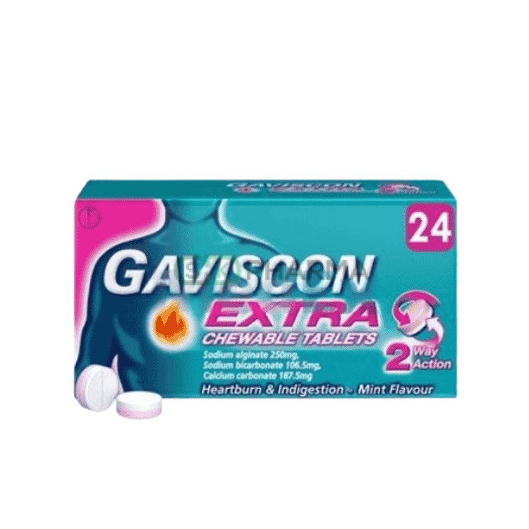 Gavilac Chewable Tablet 250 mg+106.5 mg+187.5 mg (Sodium Alginate + Sodium Bicarbonate + Calcium Carbonate)