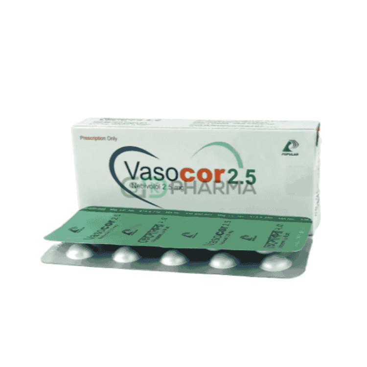 Vasocor Tablet 2.5 mg (Nebivolol Hydrochloride)