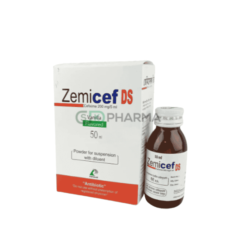 Zemicef DS Suspension 200 mg/5 ml (Cefixime Trihydrate)