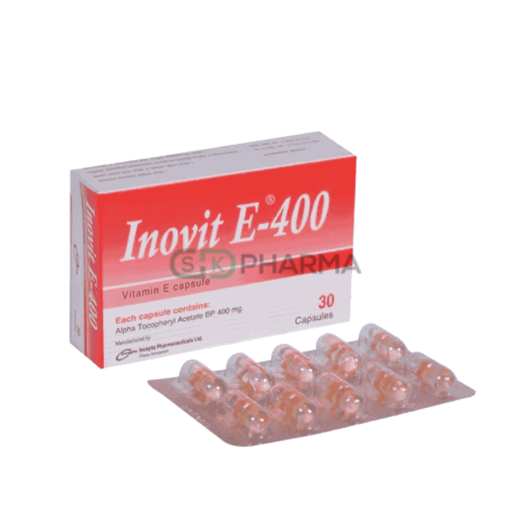 Inovit E Capsule 400 mg (Vitamin E [Alpha Tocopherol Acetate])