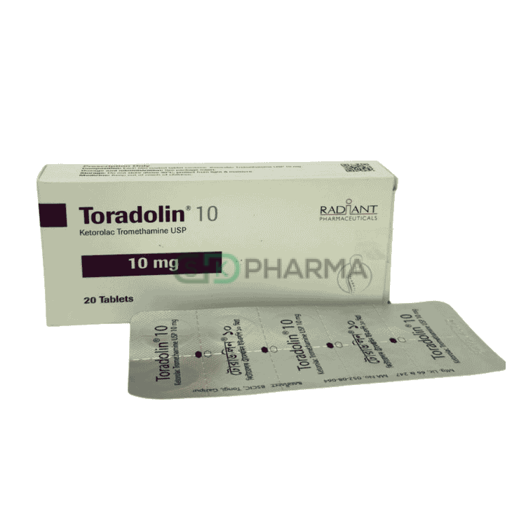 Toradolin Tablet 10 mg (Ketorolac Tromethamine)