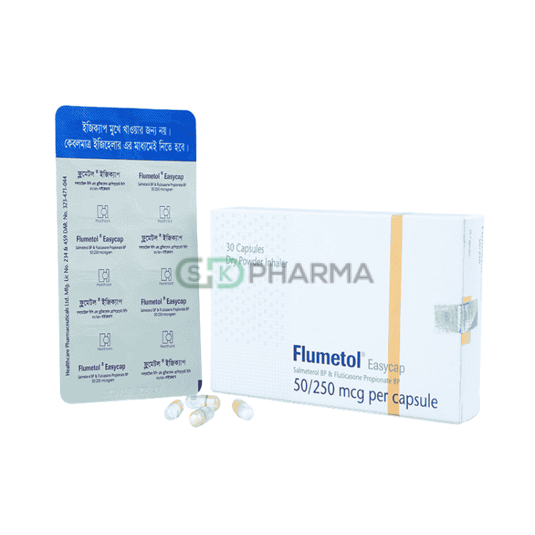 Flumetol Inhalation Capsule 50 mcg+250 mcg (Salmeterol + Fluticasone Propionate)