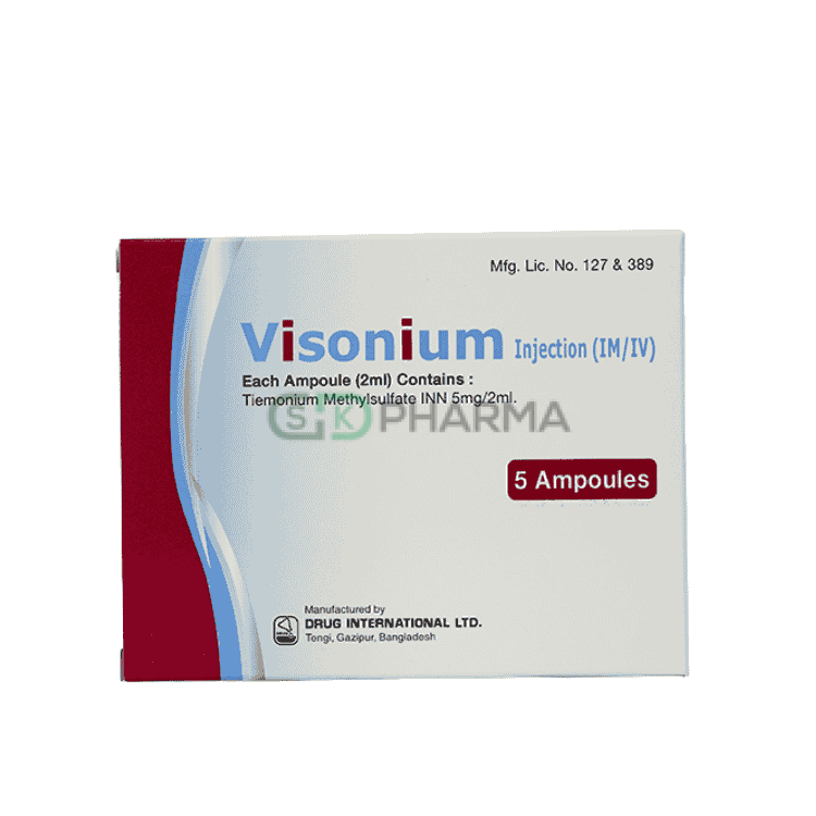 Visonium Injection 5 mg/2 ml (Tiemonium Methylsulfate)