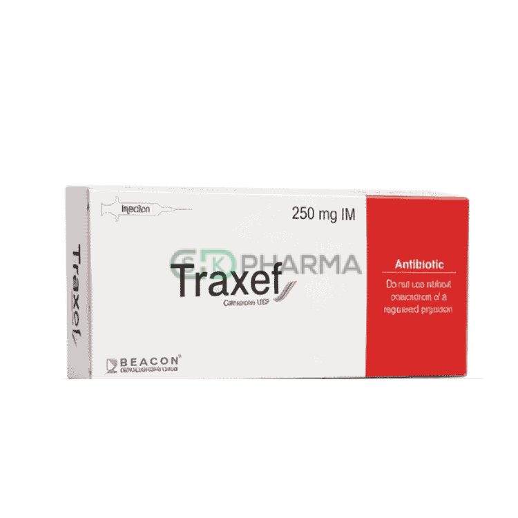 Traxef Injection 250 mg/vial (Ceftriaxone Sodium)
