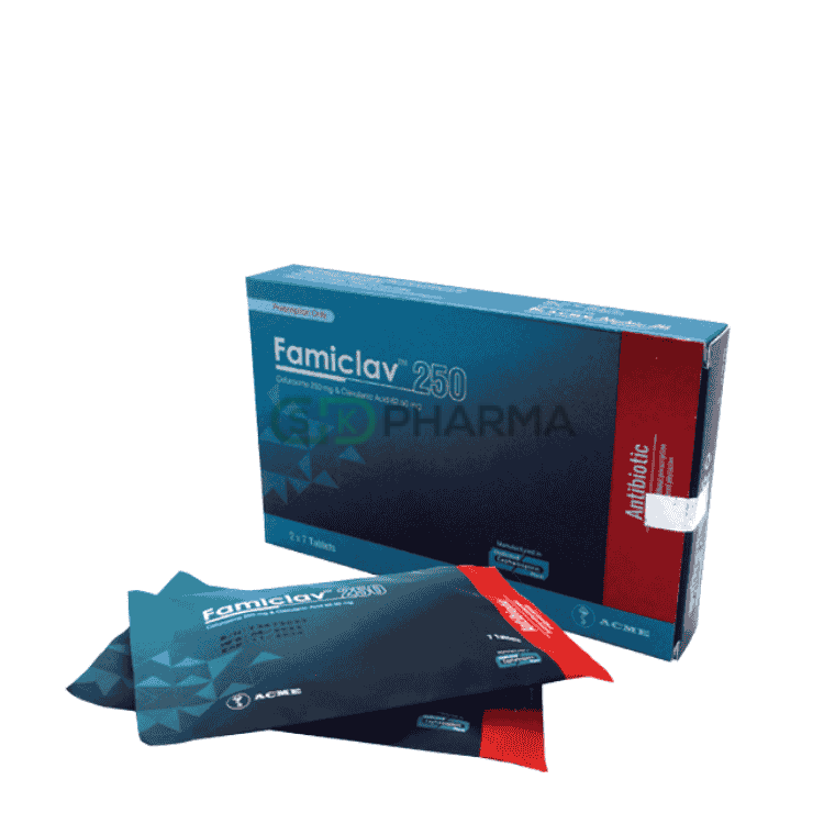 Famiclav Tablet 250 mg+62.5 mg (Cefuroxime Axetil + Clavulanic Acid)