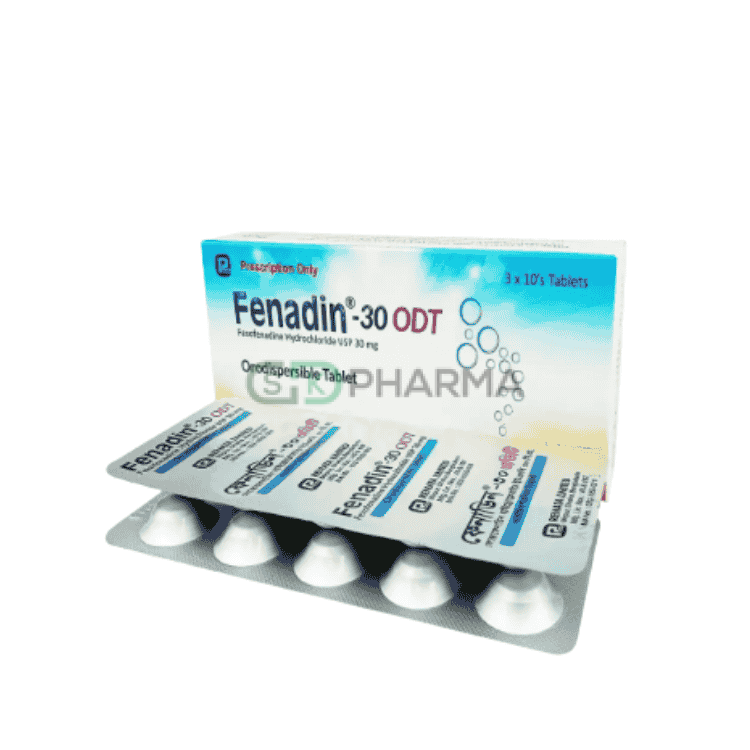 Fenadin ODT Tablet 30 mg (Fexofenadine Hydrochloride)