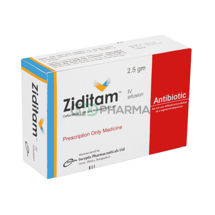 Ziditam Injection (2 gm+0.5 gm)/vial (Ceftazidime + Avibactam)