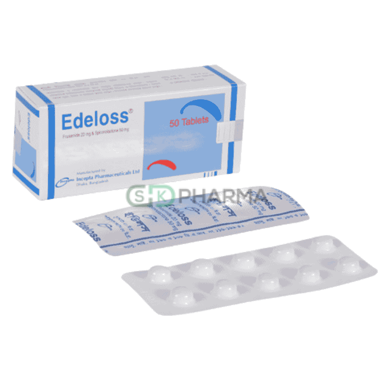 Edeloss Tablet 20 mg+50 mg (Furosemide + Spironolactone)