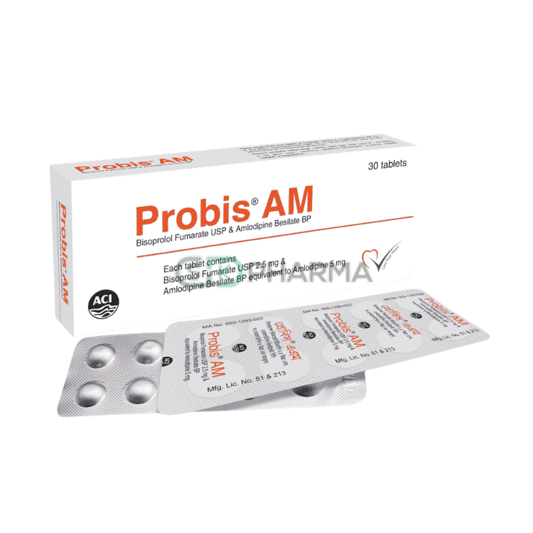 Probis AM Tablet 2.5 mg+5 mg (Bisoprolol Fumarate + Amlodipine Besilate)
