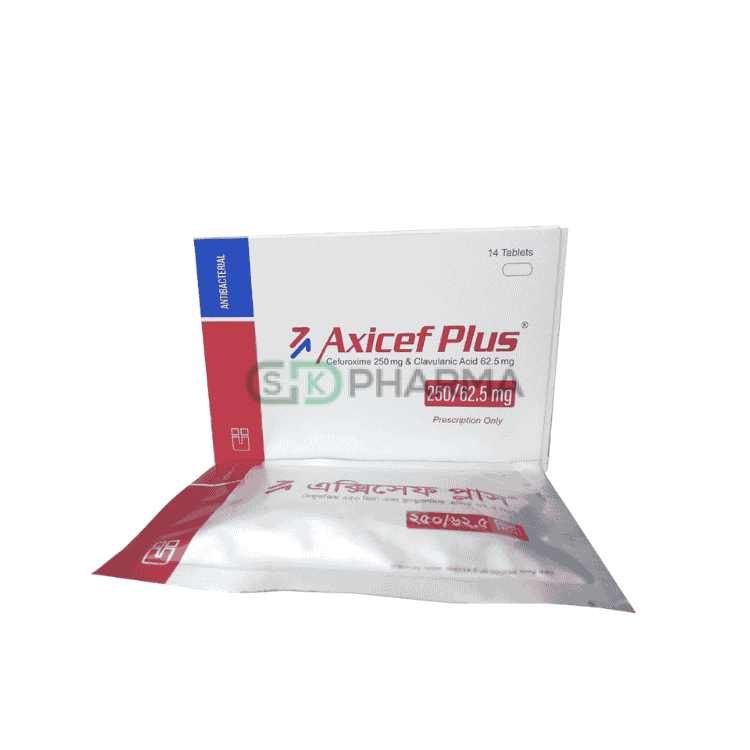 Axicef Plus Tablet 250 mg+62.5 mg (Cefuroxime Axetil + Clavulanic Acid)