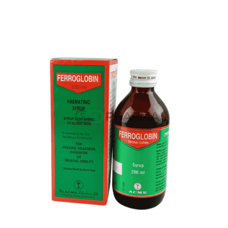 Ferroglobin Syrup 200 mg/5 ml (Ferrous Sulfate)