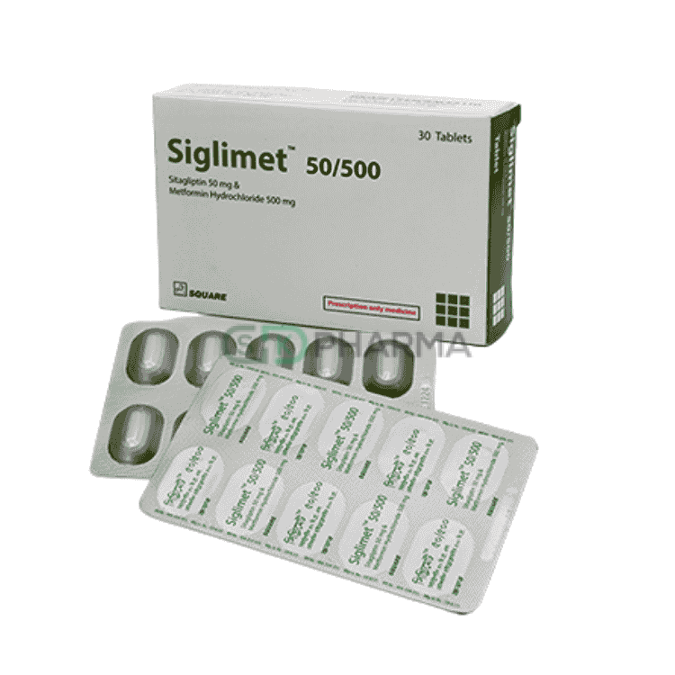 Siglimet Tablet 50 mg+500 mg (Sitagliptin + Metformin Hydrochloride)