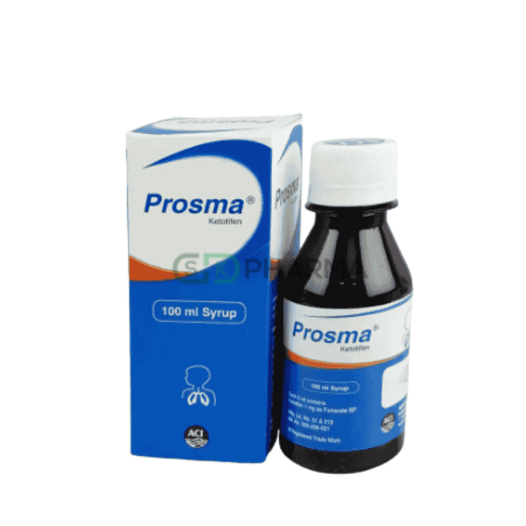Prosma Syrup 1 mg/5 ml (Ketotifen Fumarate (Oral))