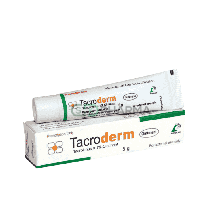 Tacroderm Ointment 0.10% (Tacrolimus Monohydrate (Topical))