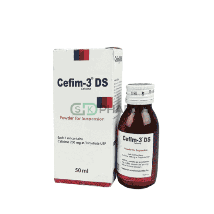 Cefim-3 DS Suspension 200 mg/5 ml (Cefixime Trihydrate)