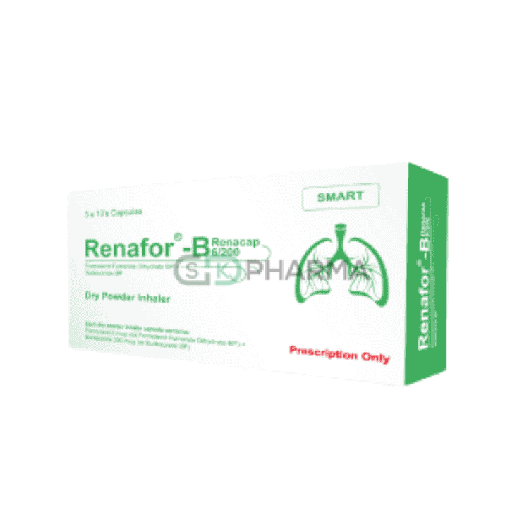 Renafor-B Inhalation Capsule 200 mcg+6 mcg (Budesonide + Formoterol Fumarate)