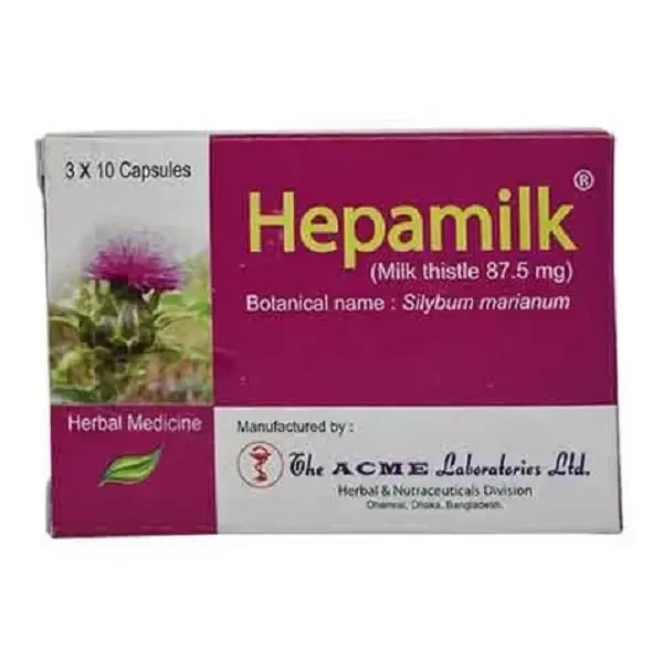 Hepamilk Capsule, Silymarin [Dried extract of milk thistle fruits] 70 mg