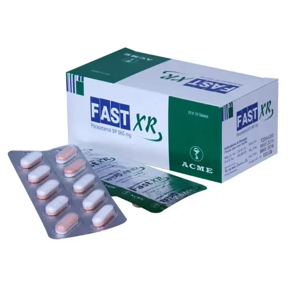 Fast XR Tablet (Extended Release) 10 tablets Strip, Paracetamol 665 mg