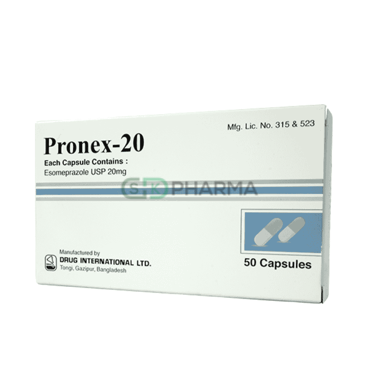 Pronex Capsule 20 mg (Esomeprazole)