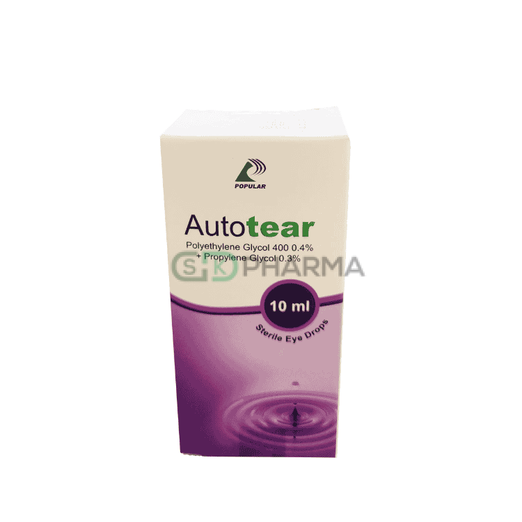 Autotear Ophthalmic Solution 0.4%+0.3% (Polyethylene Glycol + Propylene Glycol)