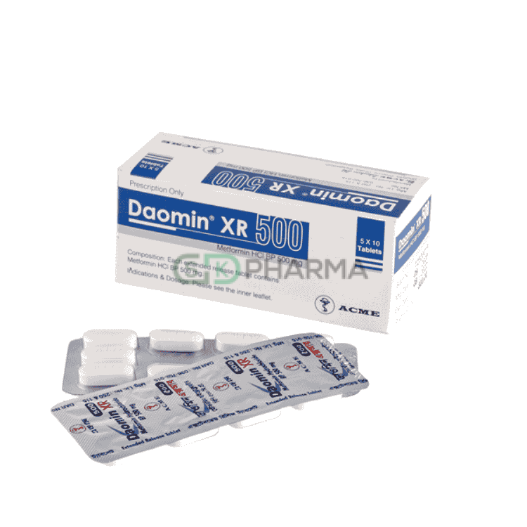 Daomin XR Tablet 500 mg (Metformin Hydrochloride)