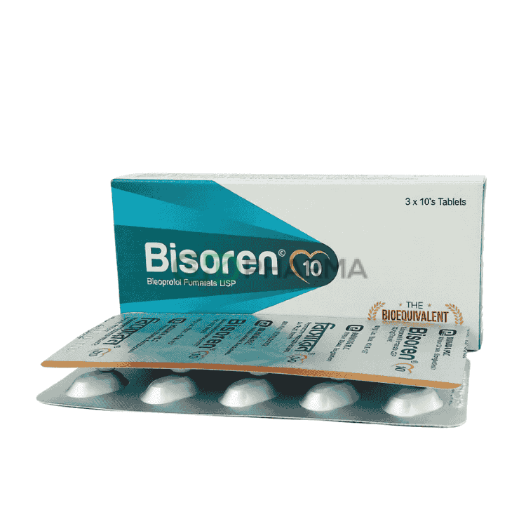 Bisoren Tablet 10 mg (Bisoprolol Fumarate)