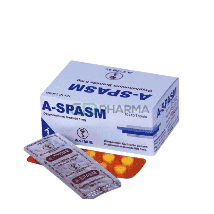 A-Spasm Tablet 5 mg (Oxyphenonium Bromide)