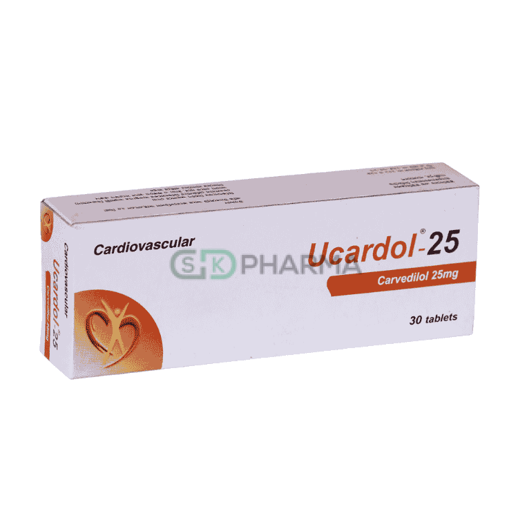 Ucardol Tablet 25 mg (Carvedilol)