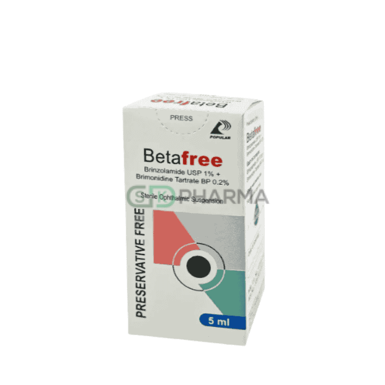 Betafree Suspension 1%+0.2% (Brinzolamide + Brimonidine Tartrate)
