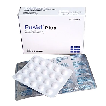 Fusid Plus Tablet, Furosemide + Spironolactone 20 mg+50 mg