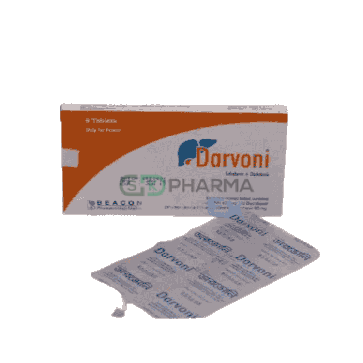 Darvoni Tablet 60 mg+400 mg (Daclatasvir + Sofosbuvir)