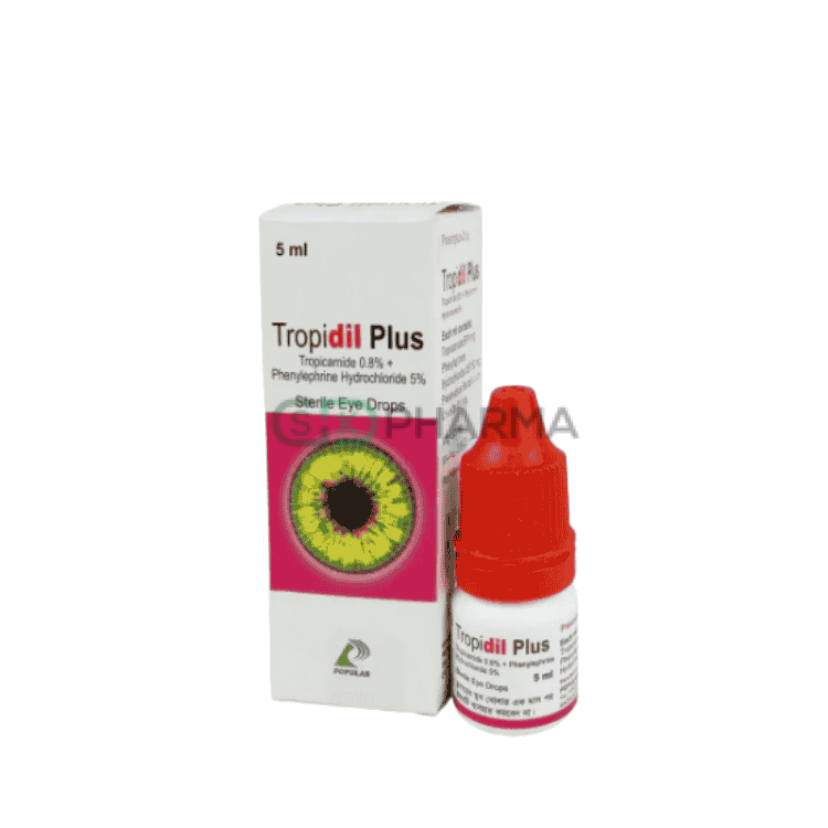 Tropidil Plus Eye Drop 0.8%+5% (Tropicamide + Phenylephrine Hydrochloride)