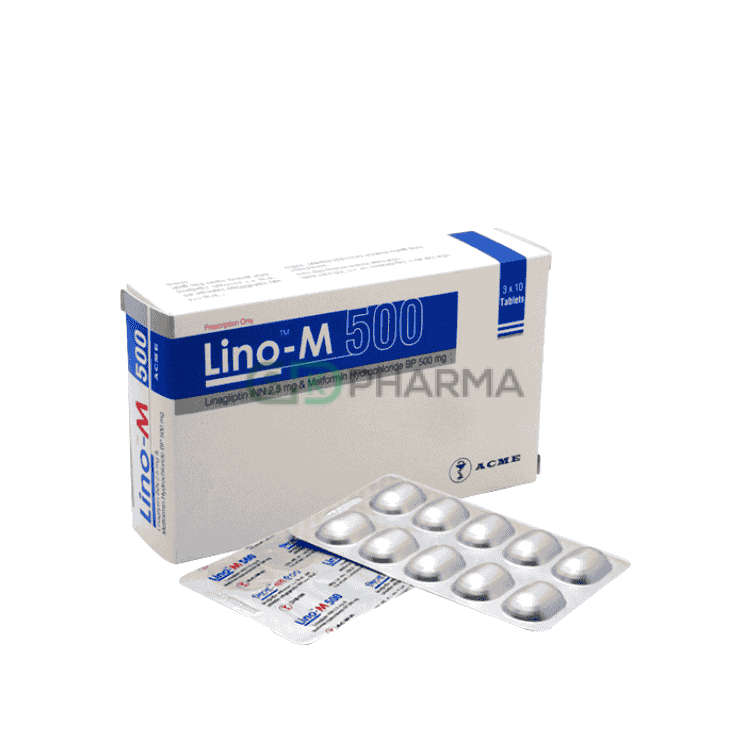 Lino-M Tablet 2.5 mg+500 mg (Linagliptin + Metformin Hydrochloride)